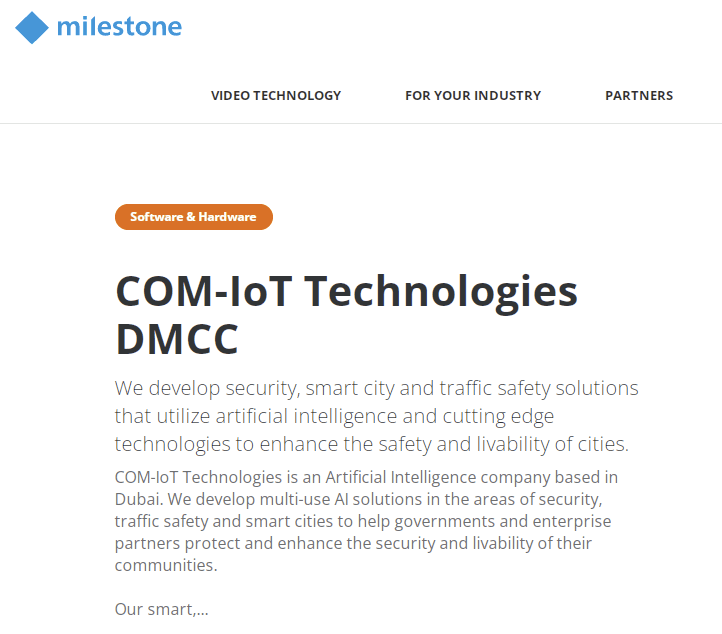 COM-IoT is Now on Milestone Marketplace
